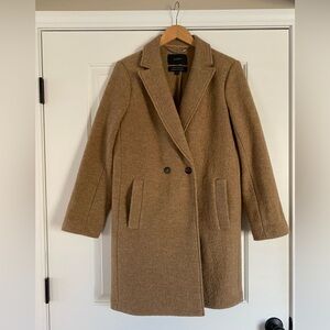 J.Crew Women's Daphne topcoat in Italian boiled  wood Heathered Camel size 12